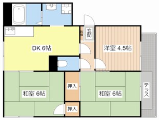 メゾンベゴワードB棟の物件間取画像